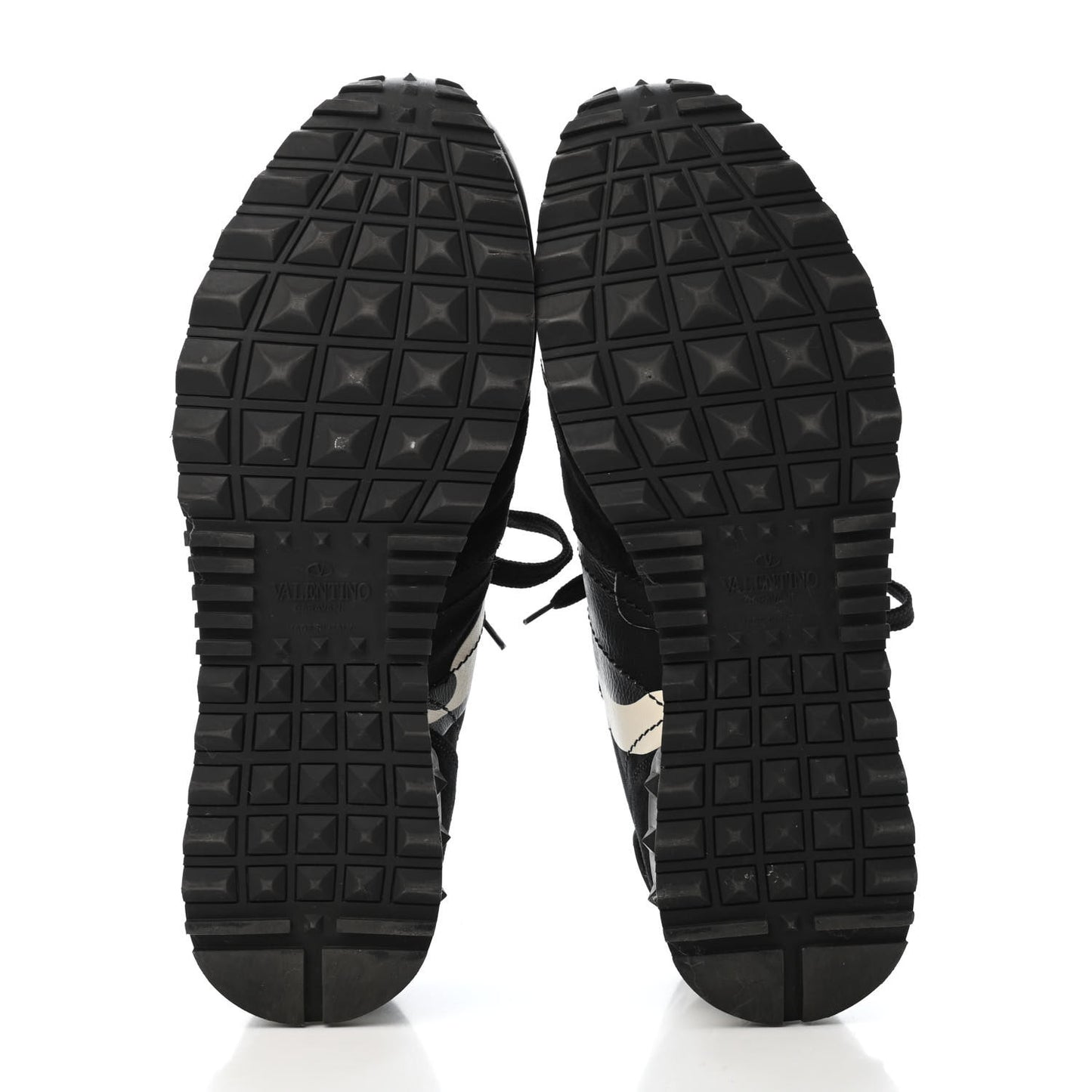 Calfskin Suede Camouflage Mens Rockrunner Sneakers 42 Black White