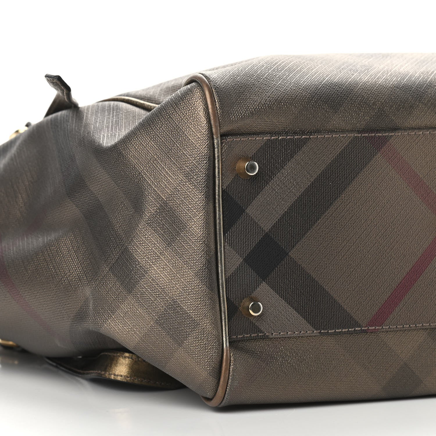Burberry Metallic Nova Check Small Canterbury Tote Gold 5 of 18