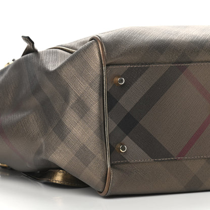 Burberry Metallic Nova Check Small Canterbury Tote Gold 5 of 18