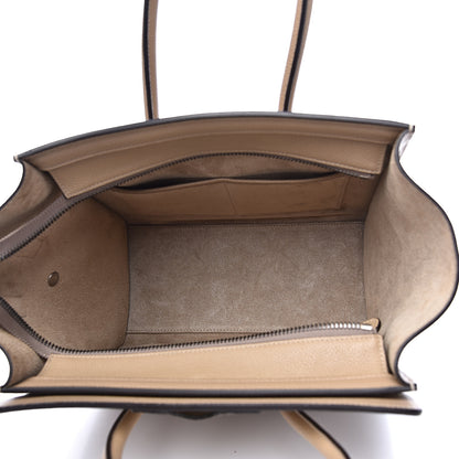 Celine Drummed Calfskin Micro Luggage Dune 5 of 10