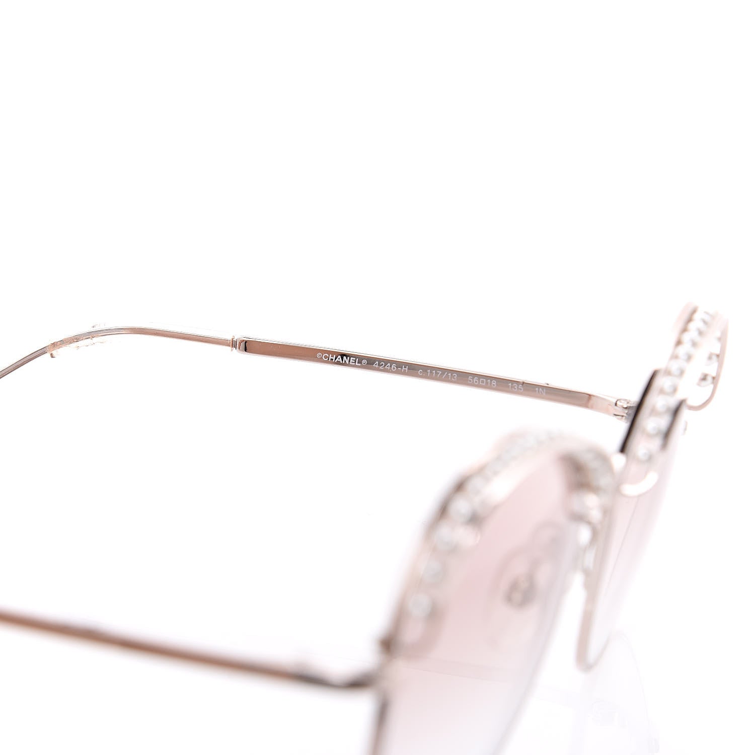 Chanel Pearl Sunglasses 4246-H Pink Gold 5 of 7