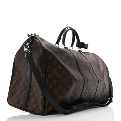 Louis Vuitton Monogram Macassar Keepall Bandouliere 55 2 of 8