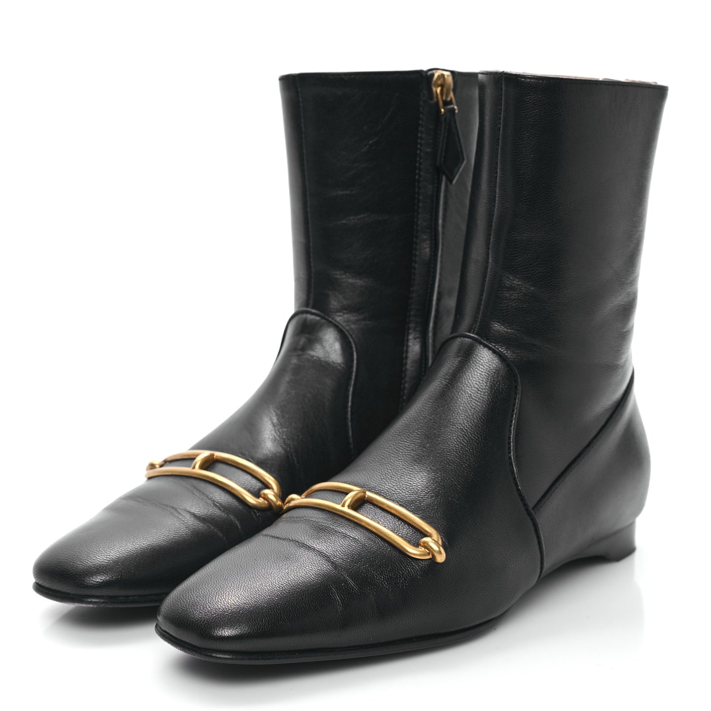 Goatskin Dora Ankle Boots 36 Black