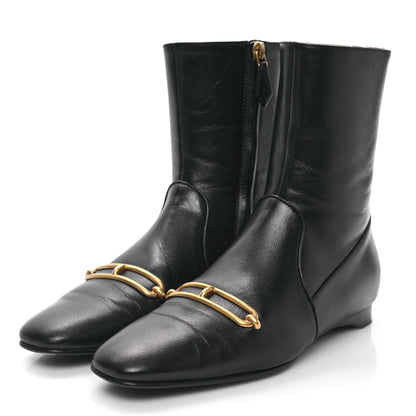 Hermes Goatskin Dora Ankle Boots 36 Black 3 of 9