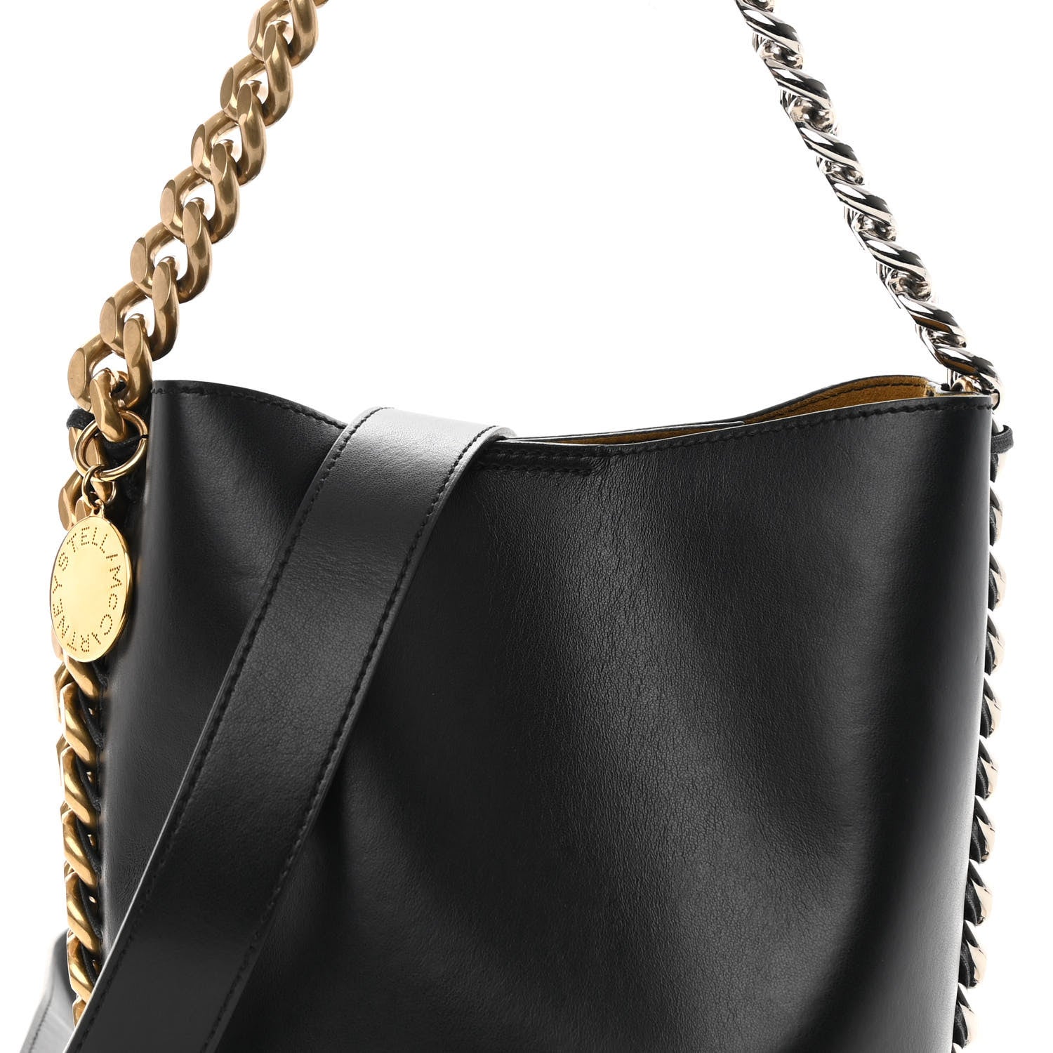 Stella McCartney Eco Alter Nappa Frayme Bucket Bag Black 6 of 11