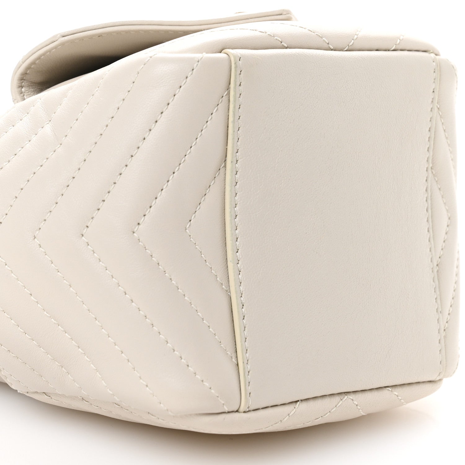 Saint Laurent Lambskin Matelasse Monogram Joe Nano Bucket Bag Crema Soft 9 of 10