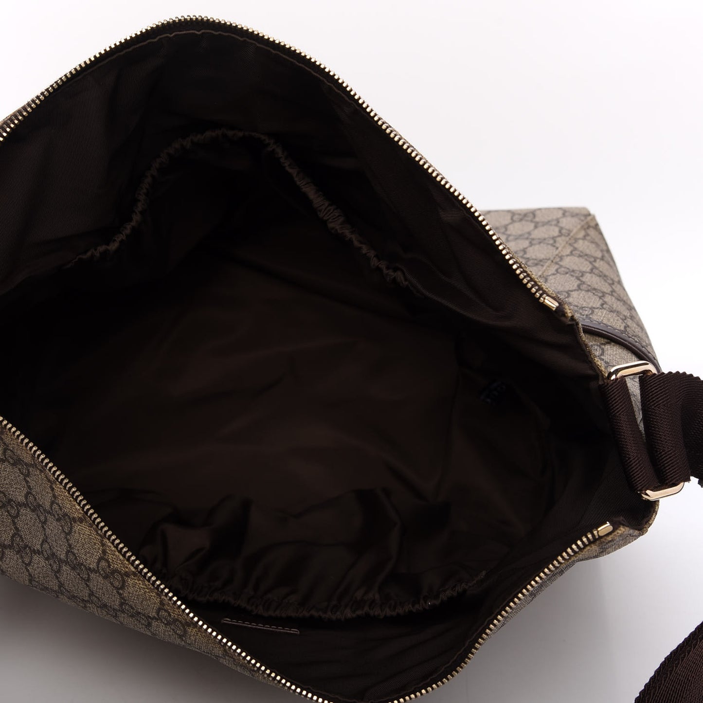 GG Plus Monogram Diaper Messenger Bag Dark Brown