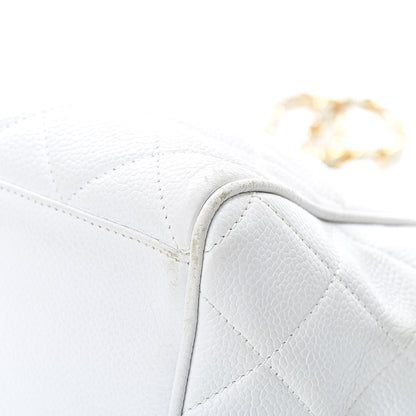 Chanel Caviar Quilted Shoulder Bag White 11 of 17
