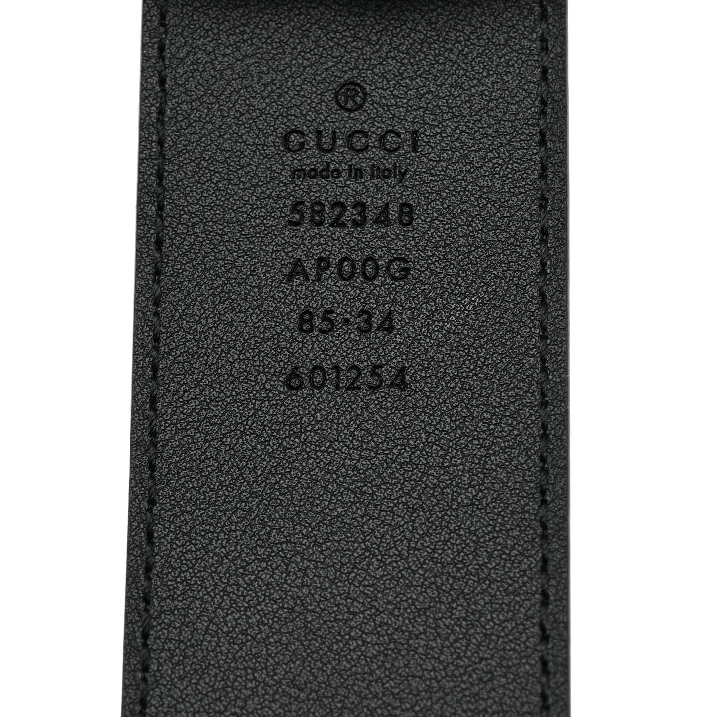 Moon Calfskin Scales Double G 40mm Belt 85 34 Black