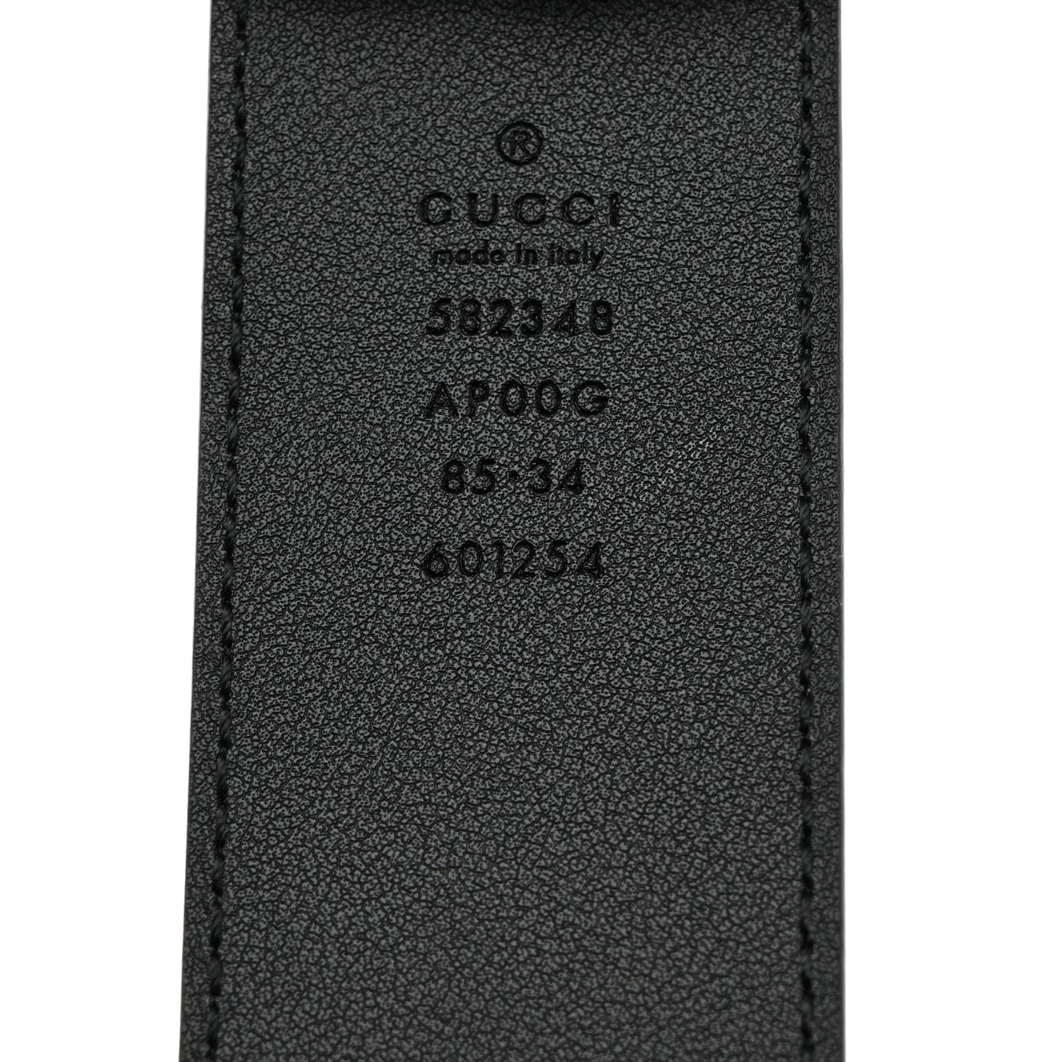 Gucci Moon Calfskin Scales Double G 40mm Belt 85 34 Black 5 of 5