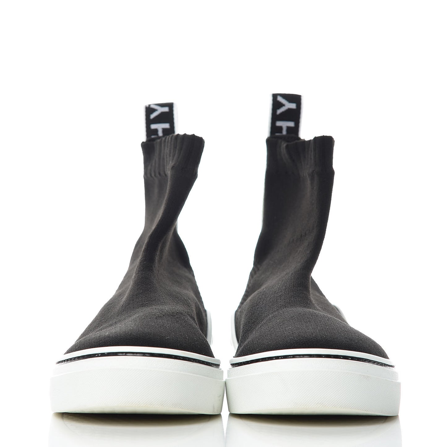 Technical Canvas Knit Womens George V Sock Sneakers 37.5 Black