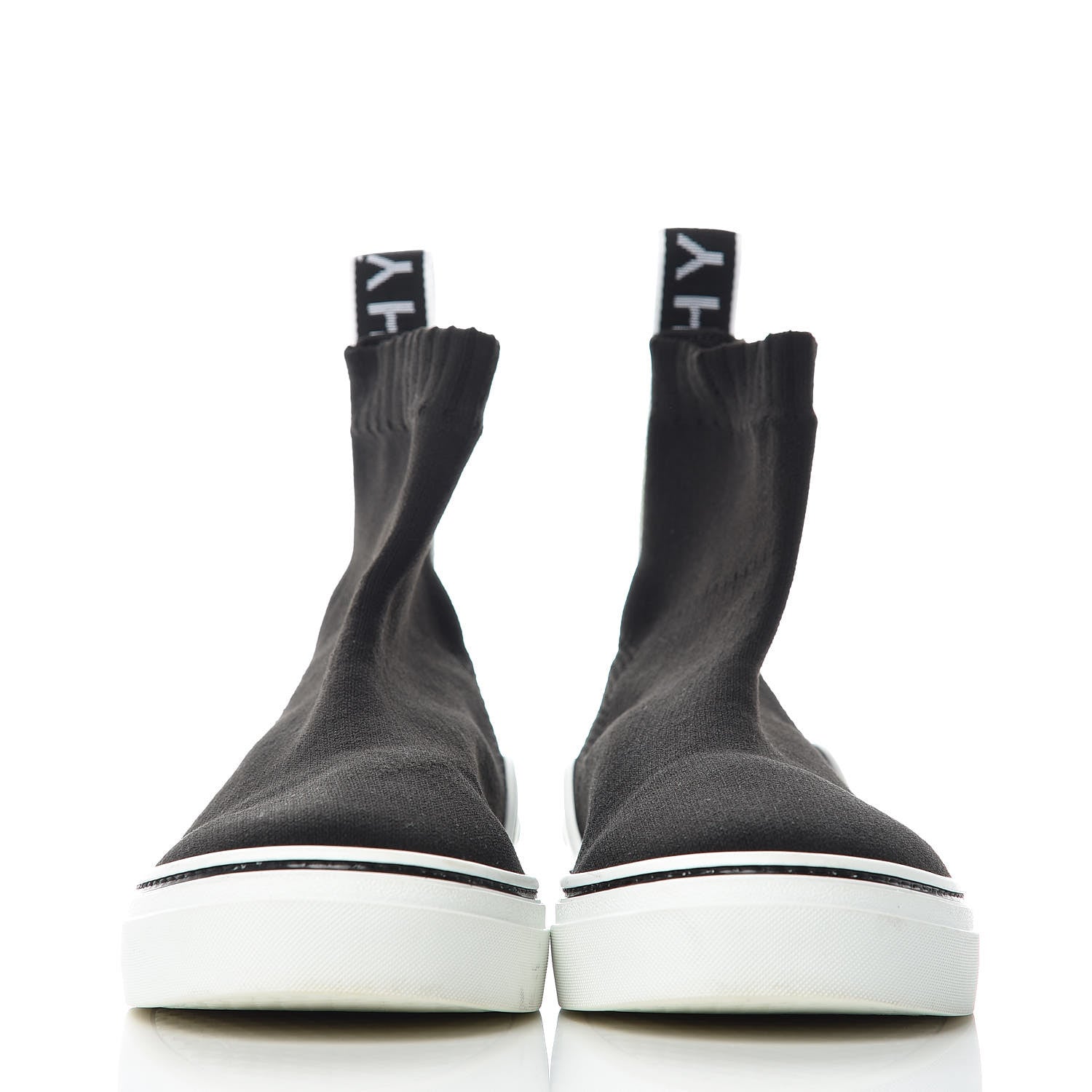 Givenchy Technical Canvas Knit Womens George V Sock Sneakers 37.5 Black 2 of 10