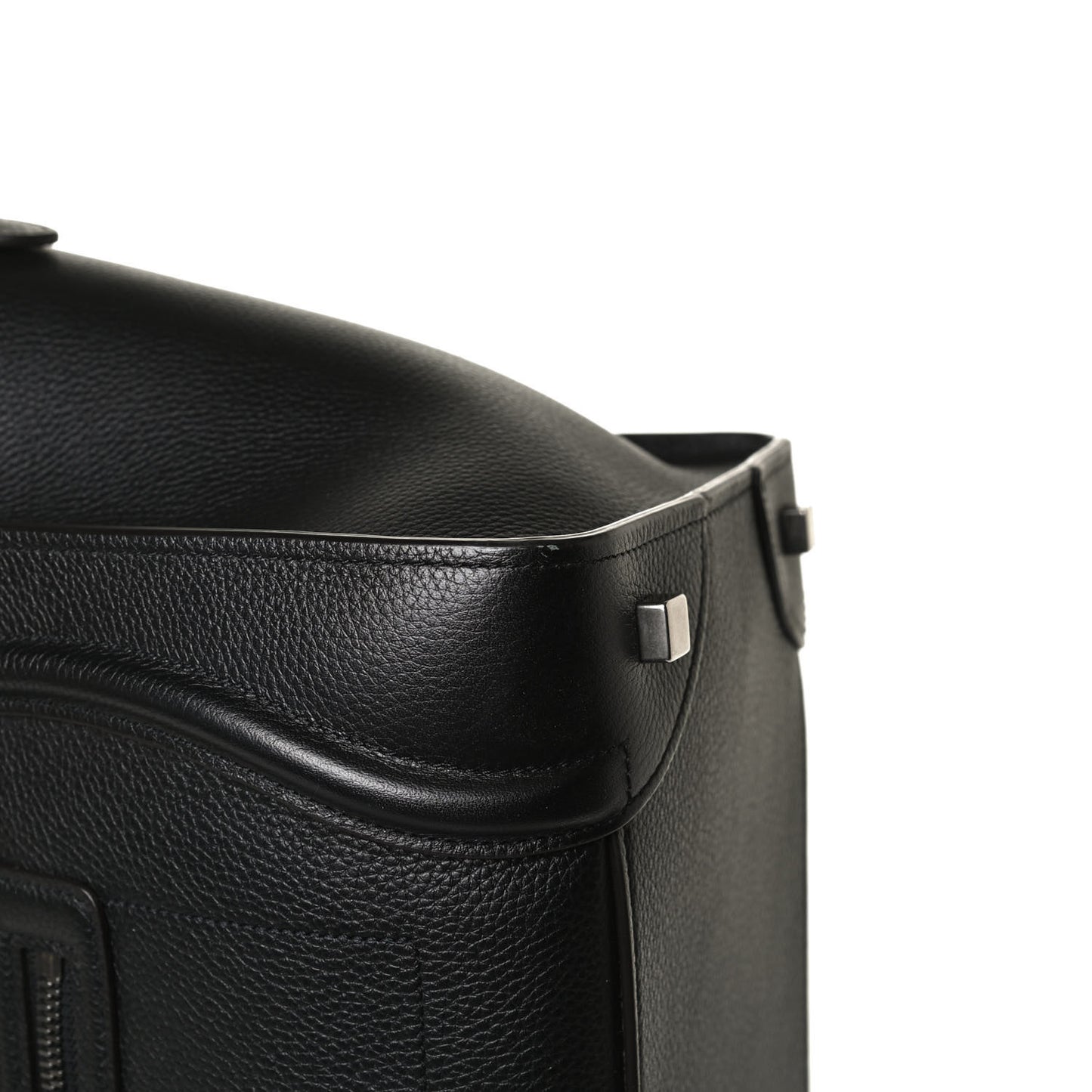 Drummed Calfskin Mini Luggage Black
