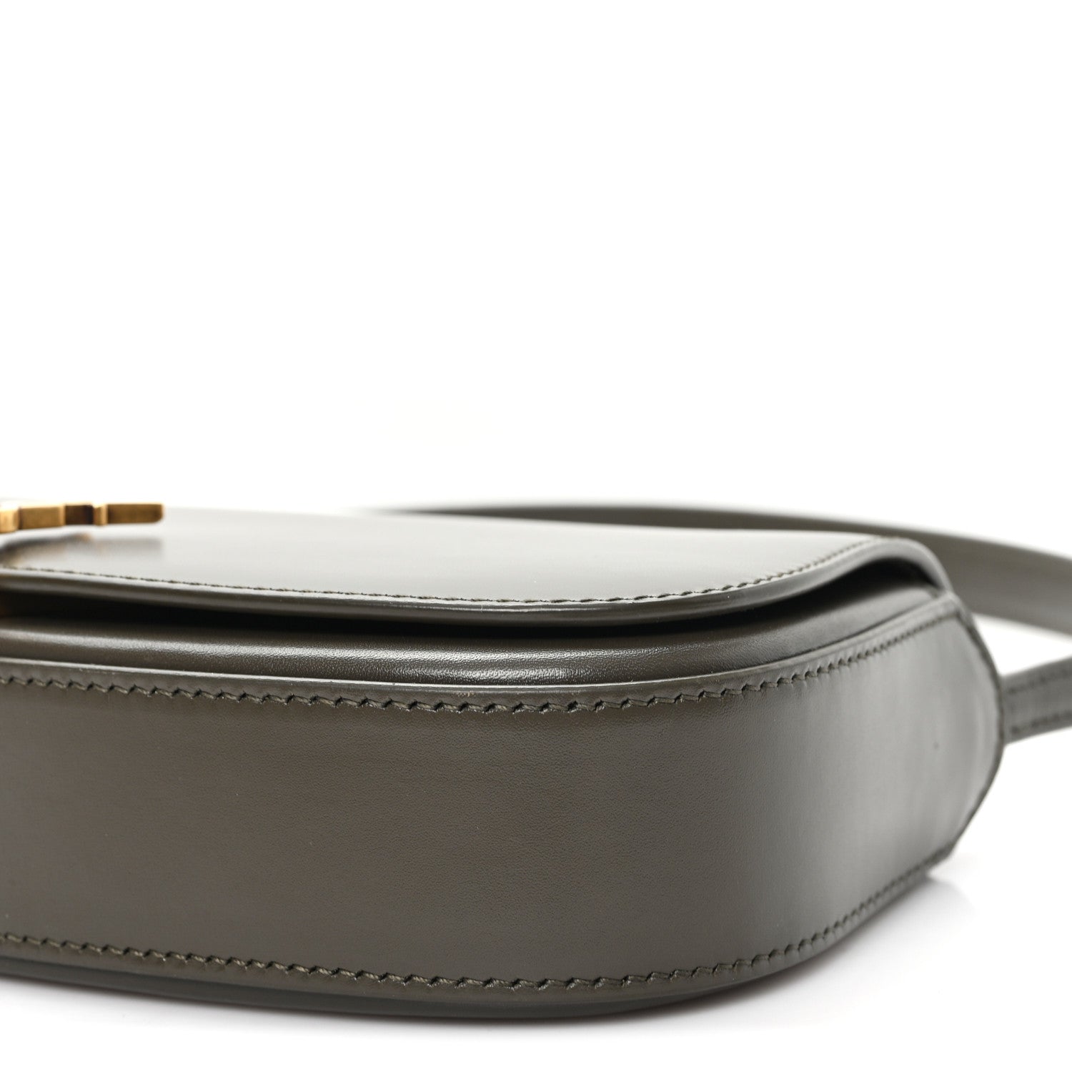 Saint Laurent Box Calfskin Mini Voltaire Shoulder Bag Deep Musk 11 of 13