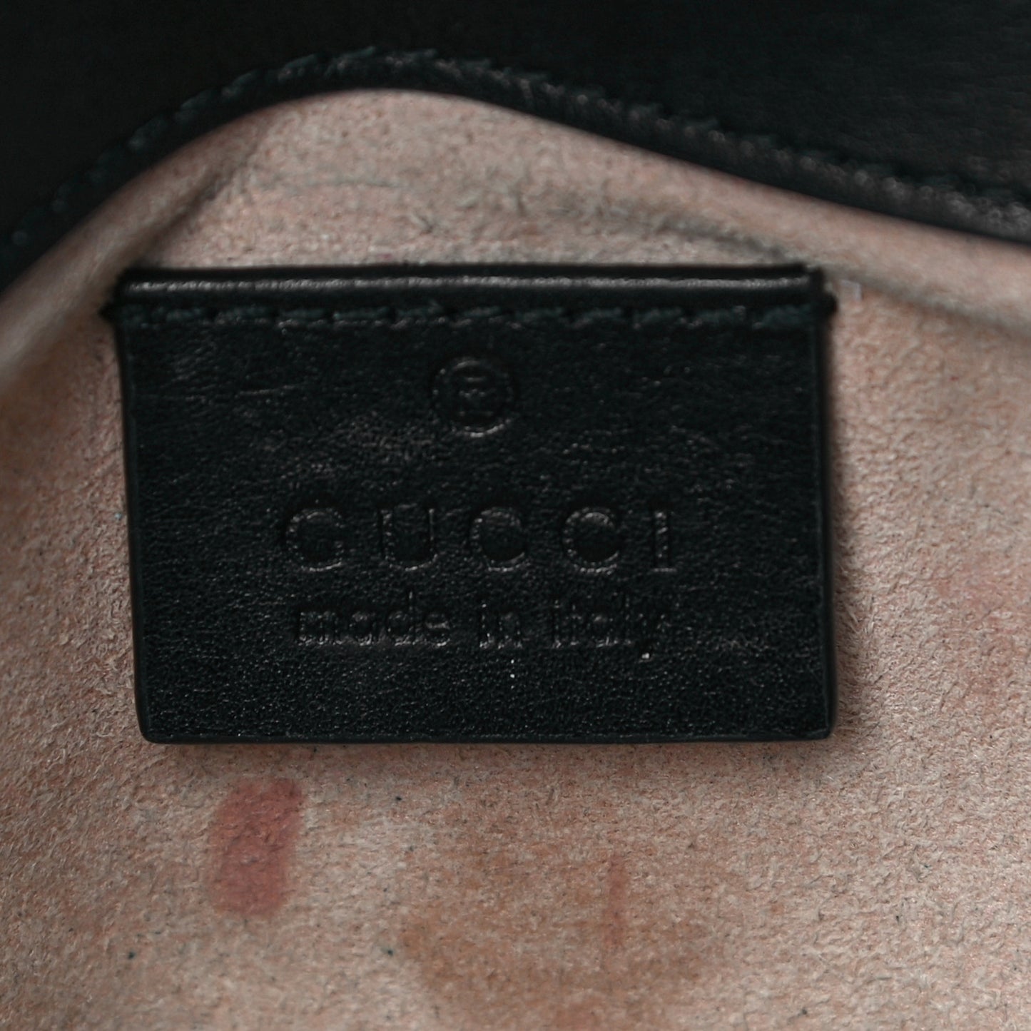 Calfskin Matelasse Super Mini GG Marmont Shoulder Bag Black