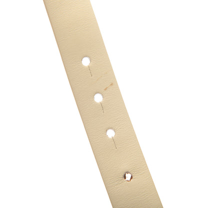 Chanel Calfskin Pearl Crystal CC Belt 90 36 Ivory 4 of 6