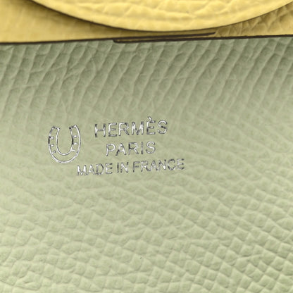 Hermes Epsom Horseshoe Bastia Coin Purse Jaune Poussin Vert Fizz 6 of 8