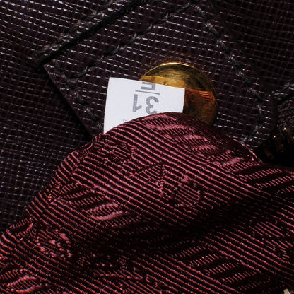 Prada Saffiano Lux Medium Tote Bordeaux 9 of 10