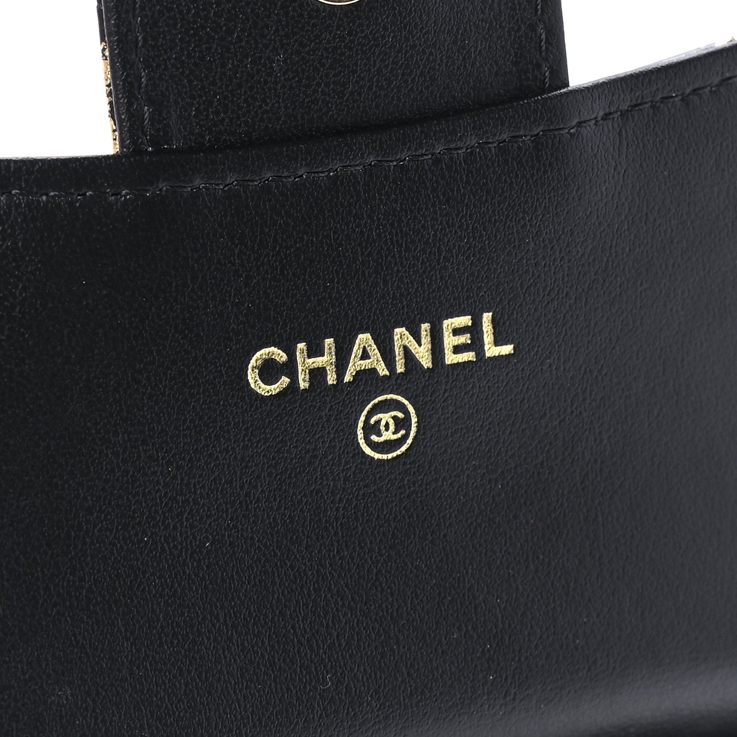 Chanel Calfskin Crocodile Embossed Graffiti 2.55 Cocodile Reissue Flap Card Holder Black Gold 5 of 12