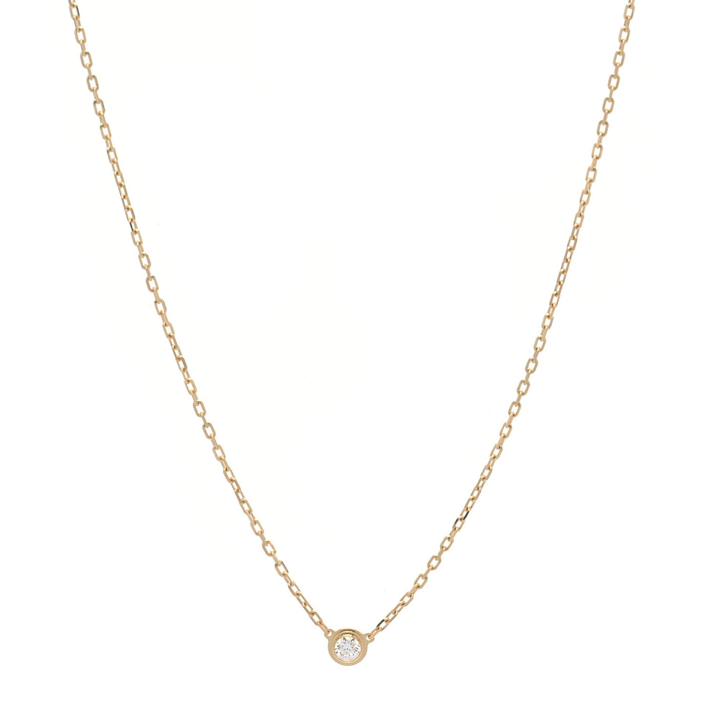 18K Yellow Gold Diamond SM D'Amour Pendant Necklace