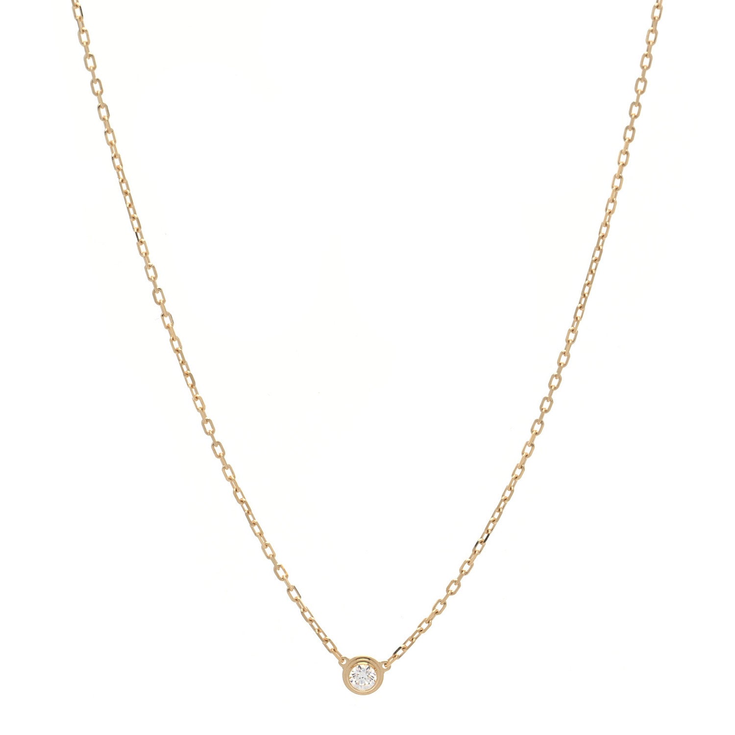 Cartier 18K Yellow Gold Diamond SM D'Amour Pendant Necklace 1 of 5