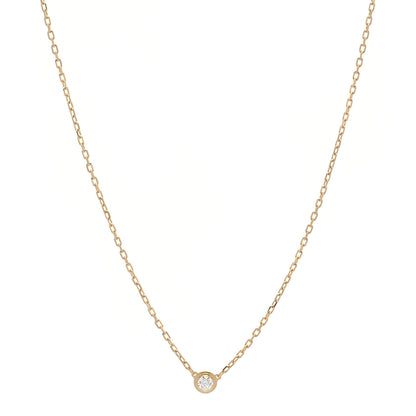 Cartier 18K Yellow Gold Diamond SM D'Amour Pendant Necklace 1 of 5