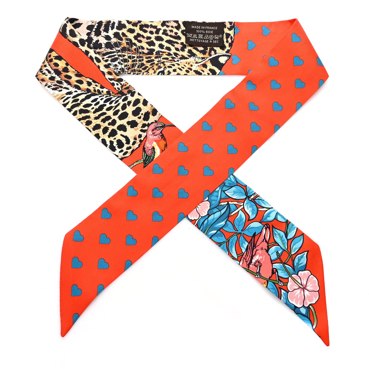 Silk Jungle Love Love Twilly Orange Bleu Brun