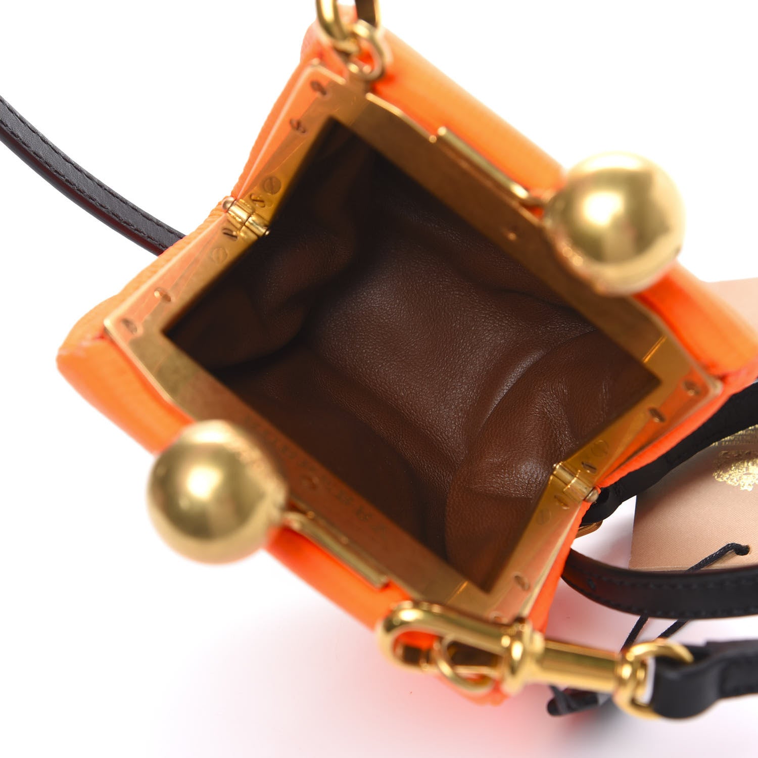 Burberry Lizard Mini Frame Bag Orange 4 of 10