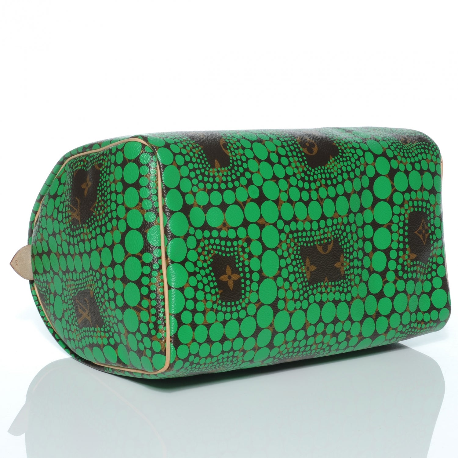 Louis Vuitton Monogram Kusama Town Speedy 30 Green 4 of 7