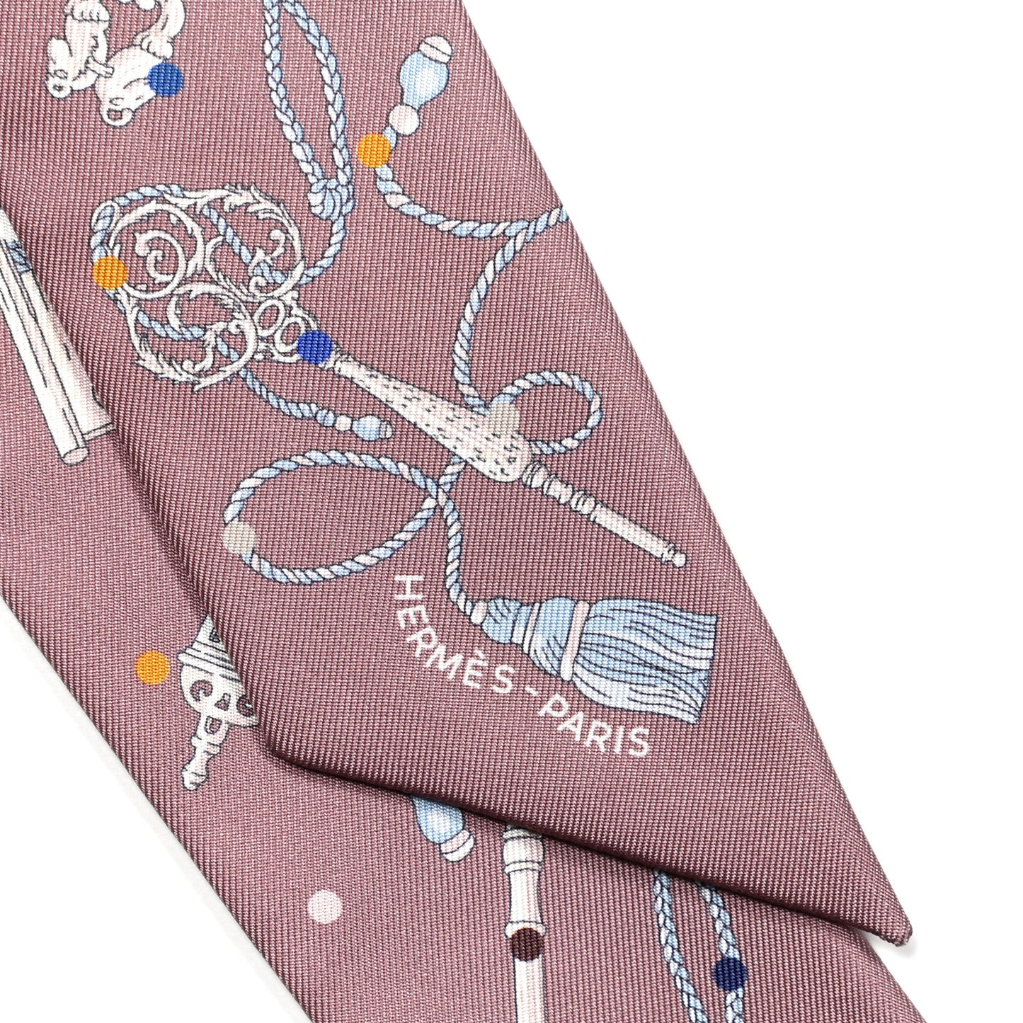 Silk Les Cles A Pois Twilly Marron Glace Gris