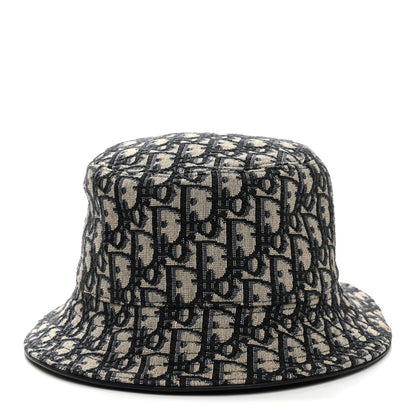 Christian Dior Oblique Jacquard Bucket Hat M Blue 3 of 8