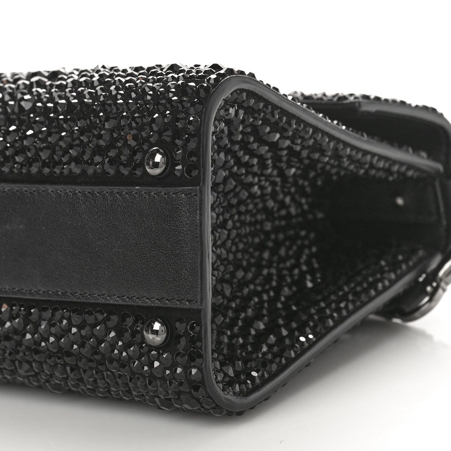 Valentino Garavani Crystal Embroidered Mini Vsling Top Handle Bag Black 9 of 10