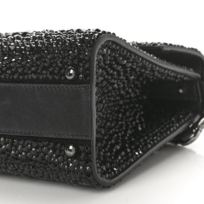 Valentino Garavani Crystal Embroidered Mini Vsling Top Handle Bag Black 9 of 10