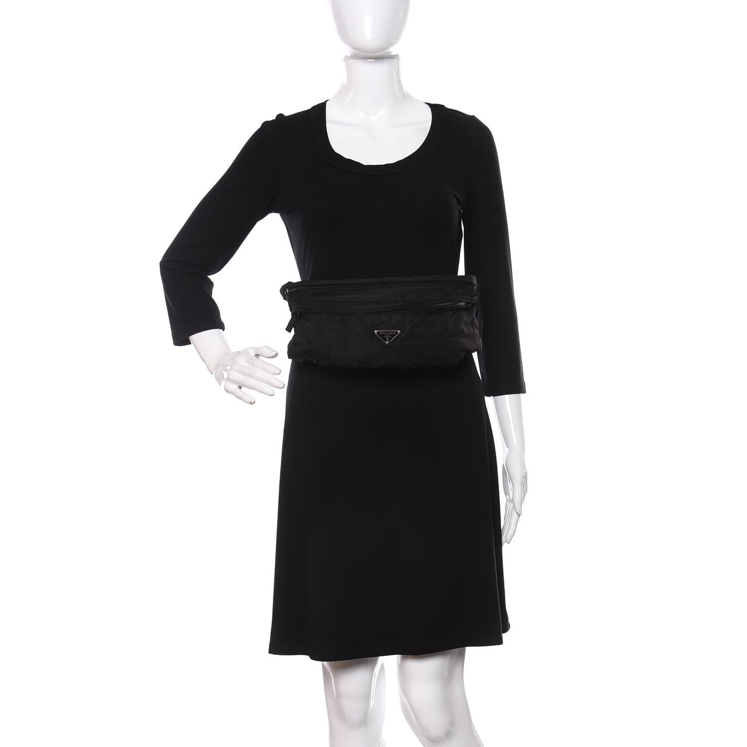 Prada Tessuto Nylon Montagna Belt Bag Black 2 of 10