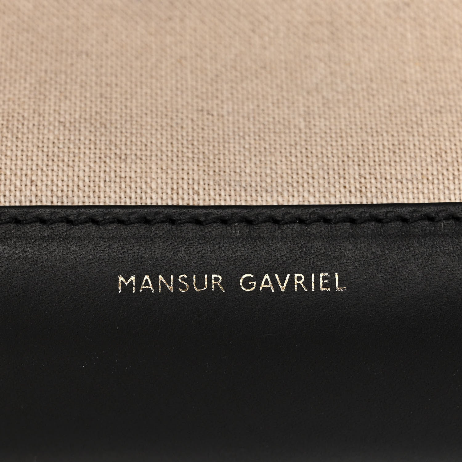 Mansur Gavriel Canvas Calfskin Lady Bag Creme Black 6 of 11