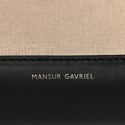 Mansur Gavriel Canvas Calfskin Lady Bag Creme Black 6 of 11