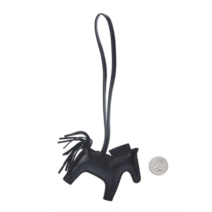 Hermes Milo Lambskin Grigri Rodeo Horse Bag Charm PM So Black 2 of 5