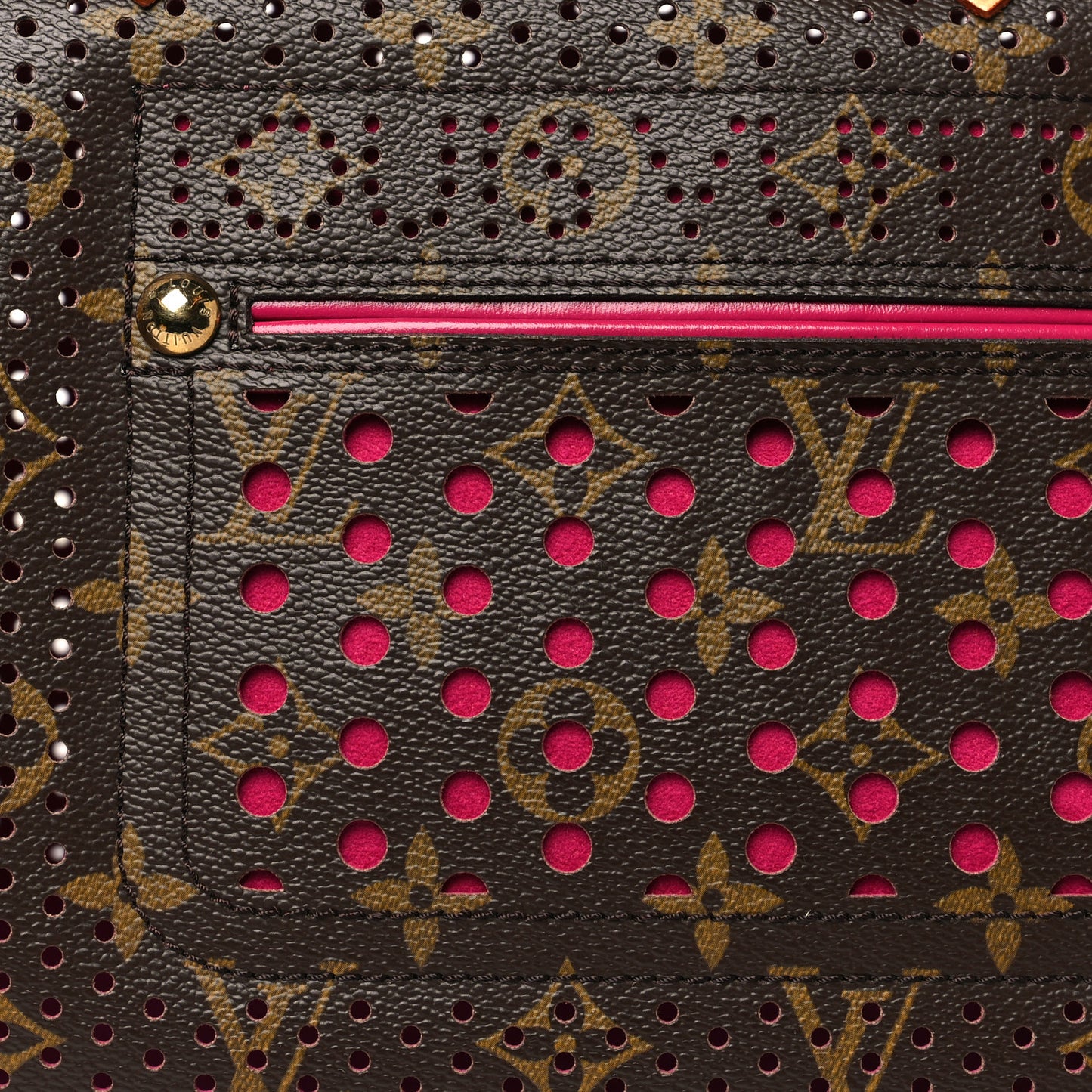 Monogram Perforated Speedy 30 Fuchsia