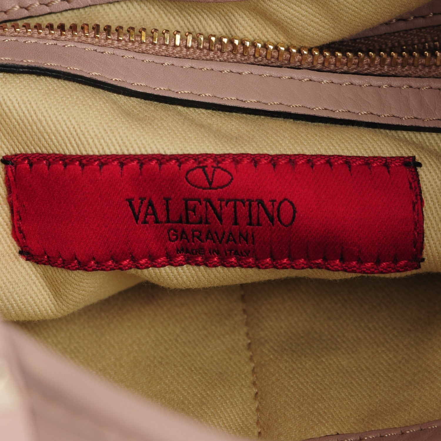 Valentino Garavani Vitello Rockstud Shopper Tote Poudre 6 of 9