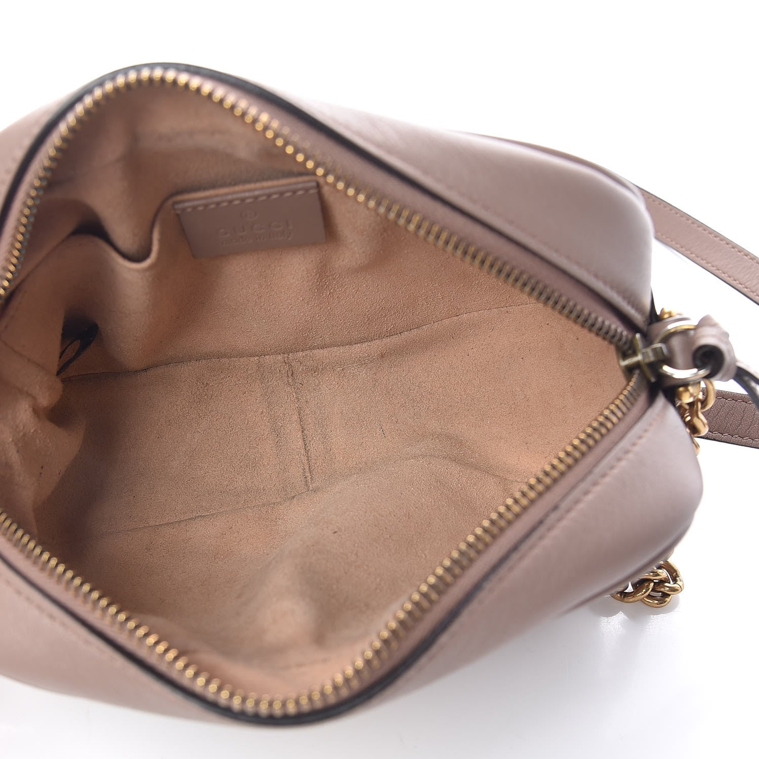 Gucci Calfskin Matelasse Mini GG Marmont Chain Shoulder Bag Nude 5 of 12