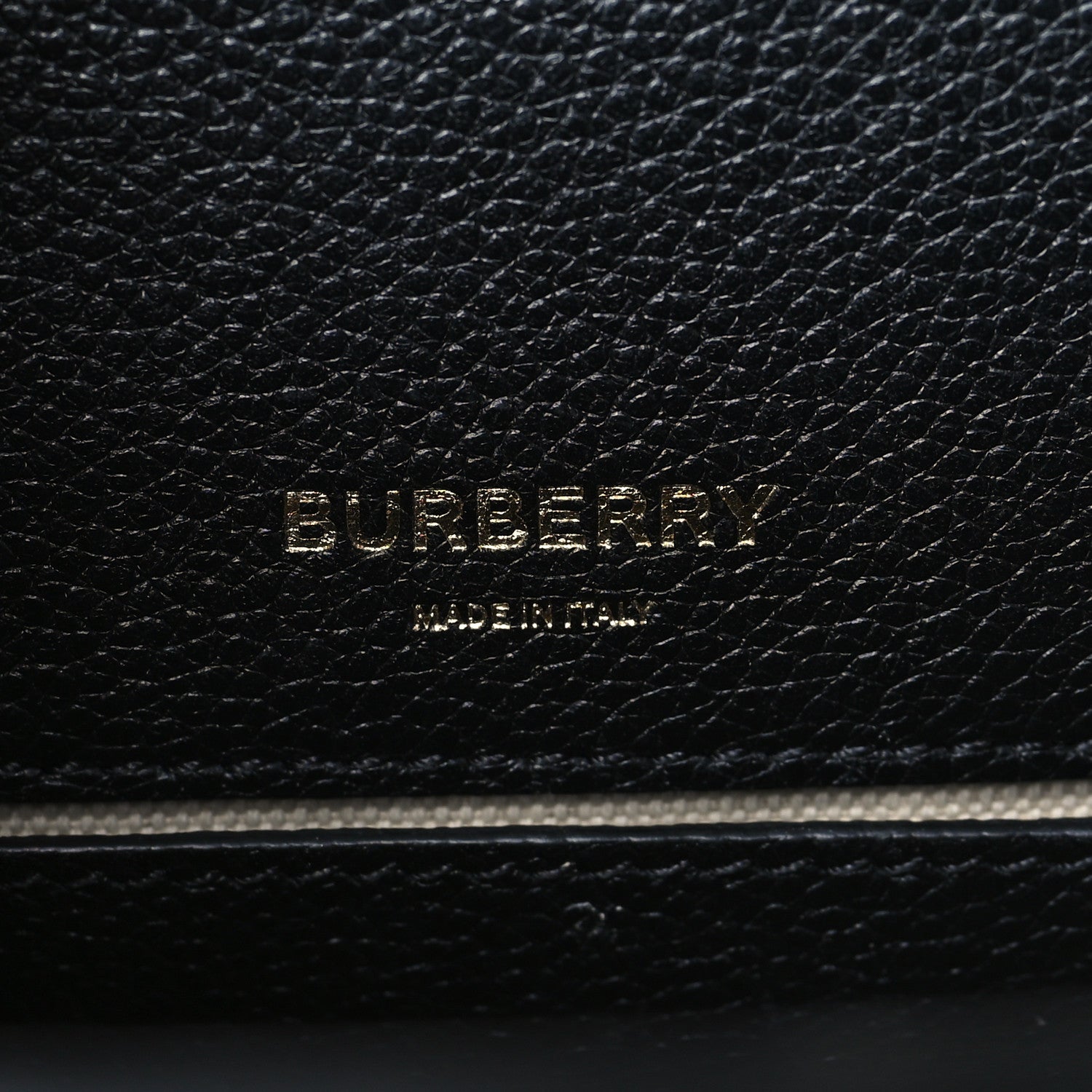 Burberry Grainy Calfskin Mini Two Handle Title Bag Black 6 of 9