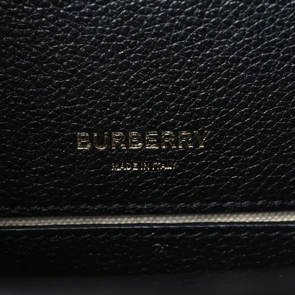 Burberry Grainy Calfskin Mini Two Handle Title Bag Black 6 of 9