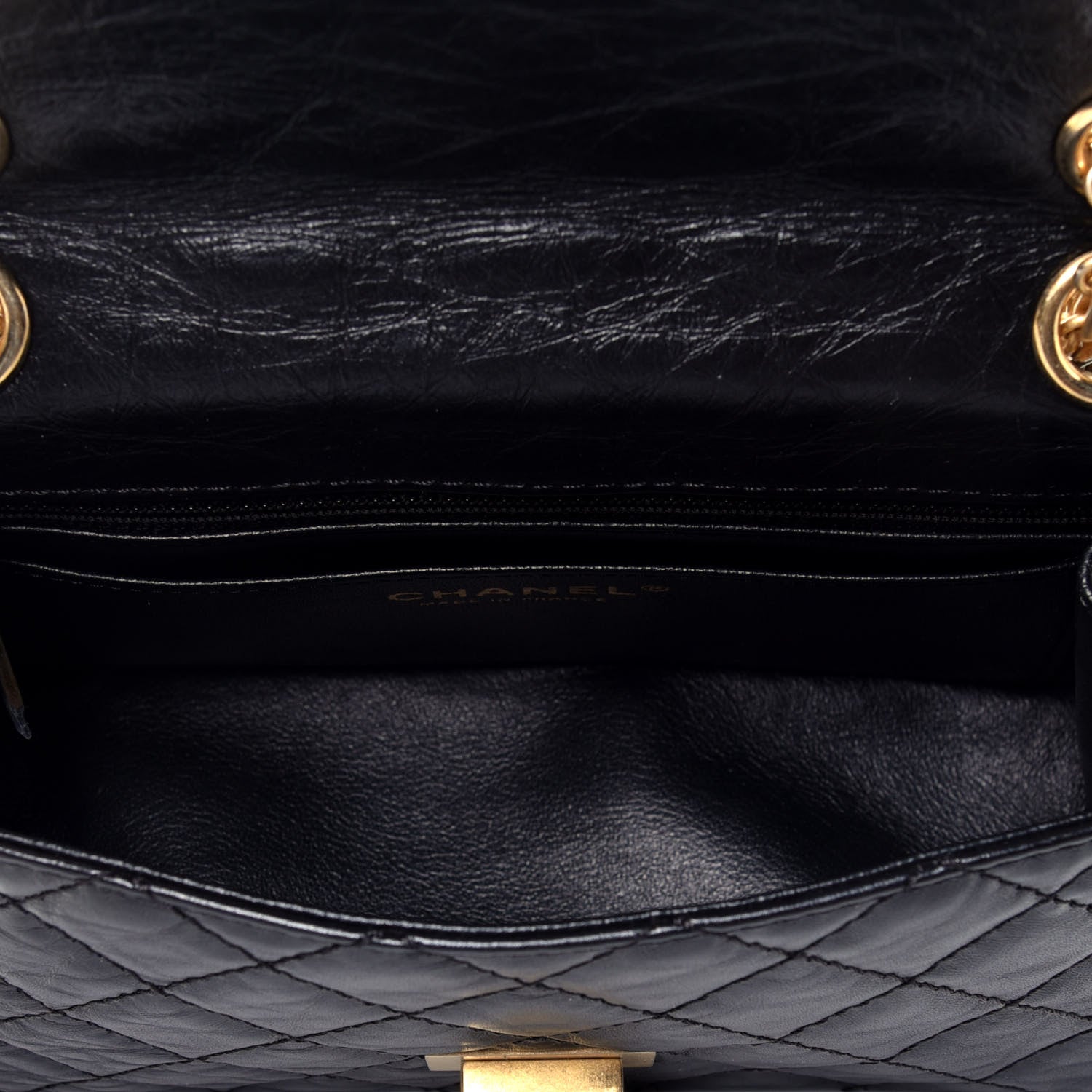 Chanel Aged Calfskin Quilted 2.55 Reissue Mini Flap Black 5 of 9