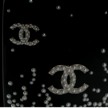 Chanel Resin Pearl CC Cuff Black 4 of 5