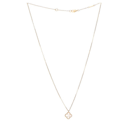 Van Cleef & Arpels 18K Yellow Gold Mother of Pearl Sweet Alhambra Pendant Necklace 3 of 7