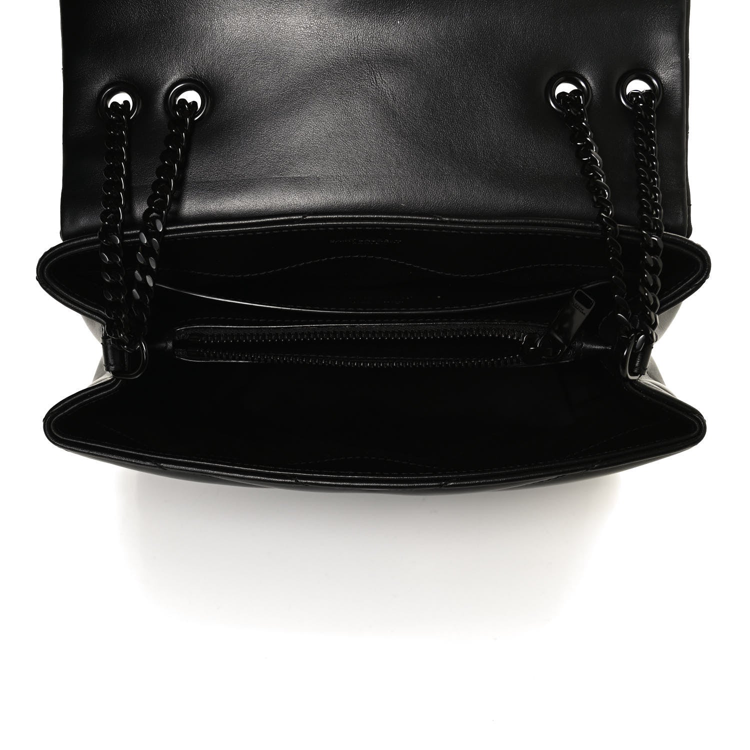 Saint Laurent Calfskin Y Quilted Monogram Small Loulou Chain Satchel Black 5 of 11