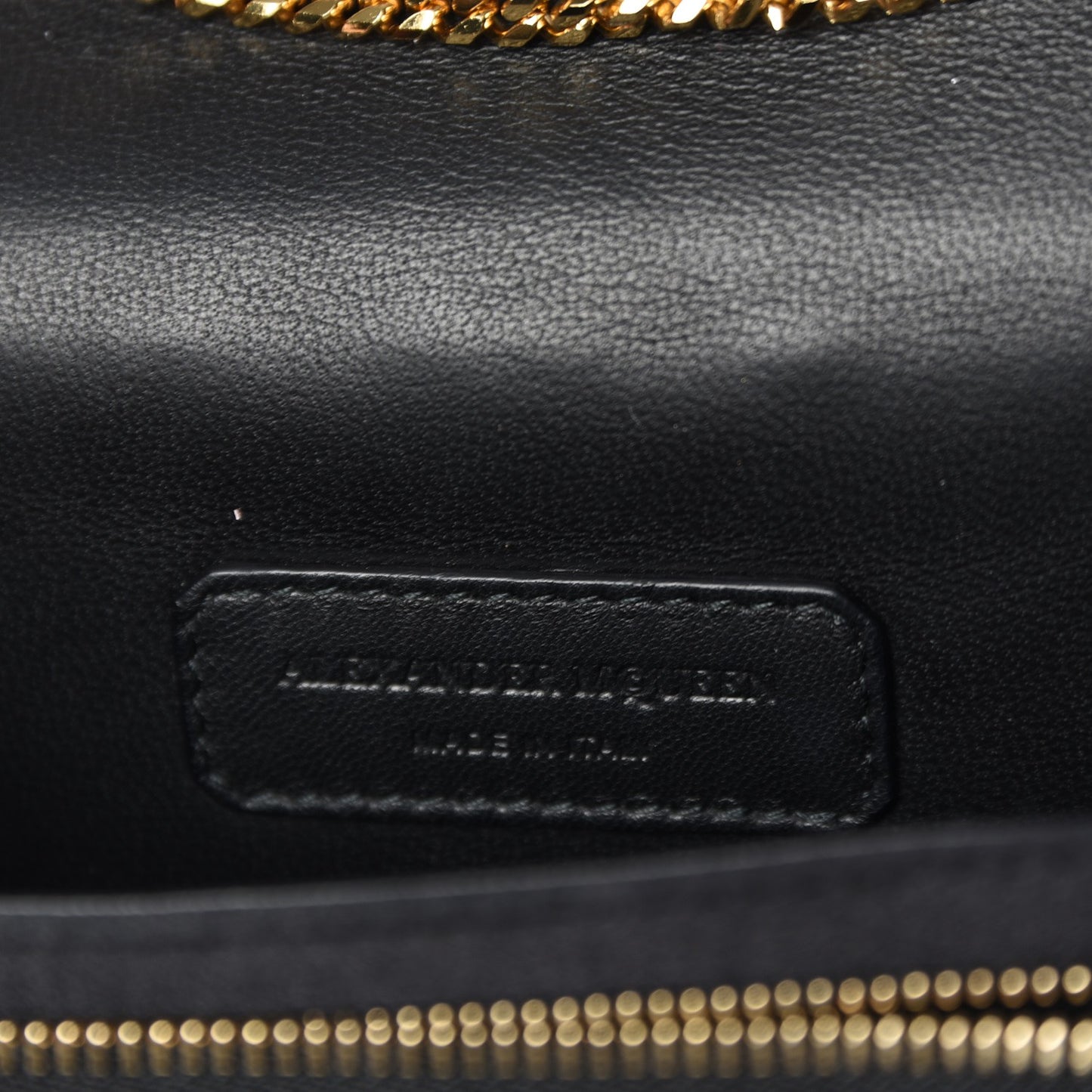 Satin Mini Insignia Flap Black