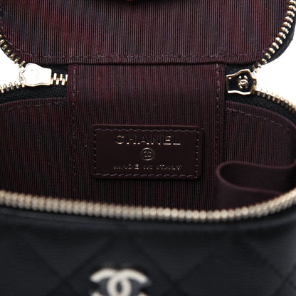 Chanel Caviar Quilted Mini Vanity Case With Chain Black 8 of 13