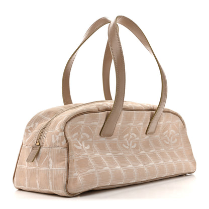 Chanel Nylon Travel Bowler Beige 3 of 17