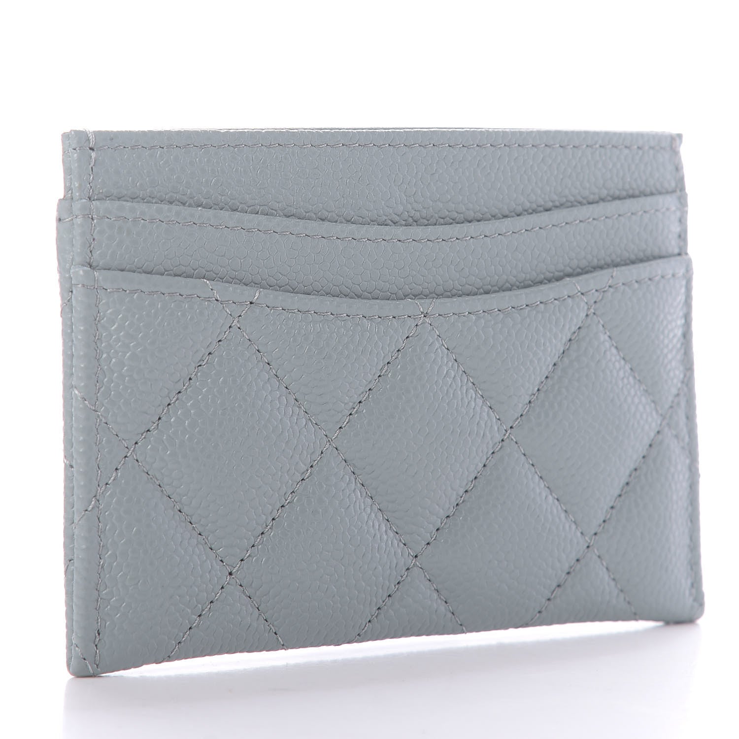 Chanel Caviar Quilted Card Holder Light Blue 3 of 9